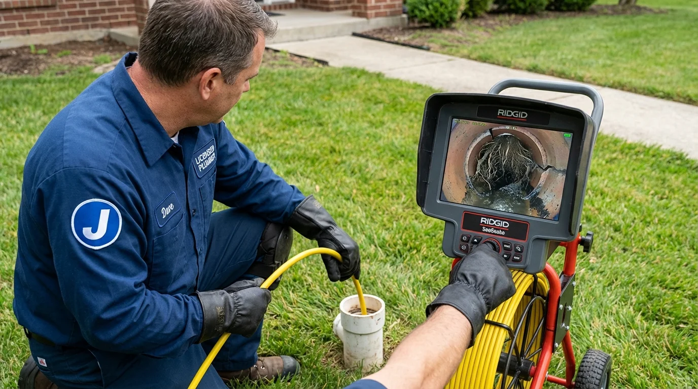 Sewer camera inspection being performed by Johns Plumbing LLC in Dassel